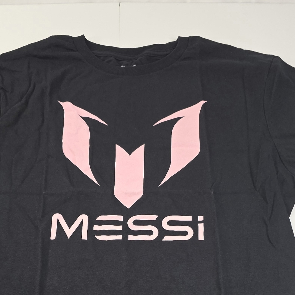 Messi Wingstar T-Shirt Tee Black with Pink Logo Men's Size 2XL XXL NWT - Picture 6 of 7
